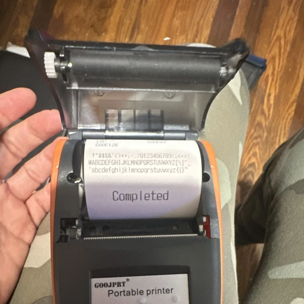 GOOJPRT CODE12B Portable Thermal Printer USB 203 DPI Black & White 2 in